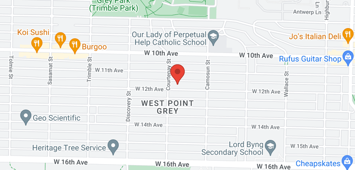 map of 4177 W 12TH AVENUE